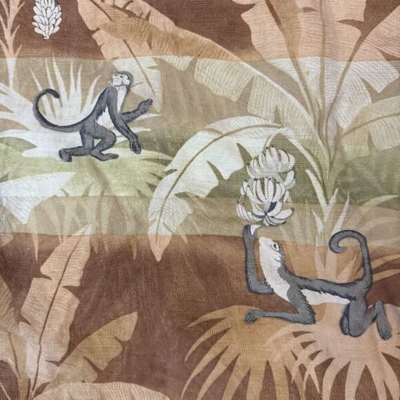 Tommy Bahama Silk Hawaiian Shirt Floral Monkeys Mens Medium - Picture 14 of 15